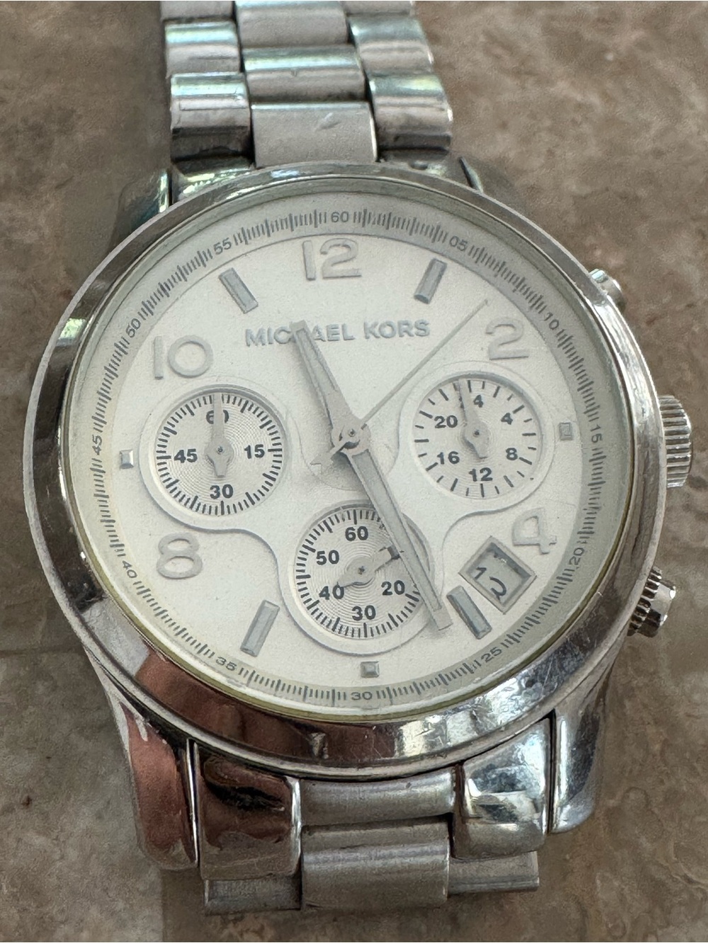 Michael Kors Women's Runway Silver-Tone Watch MK5076 38mm 6.5”